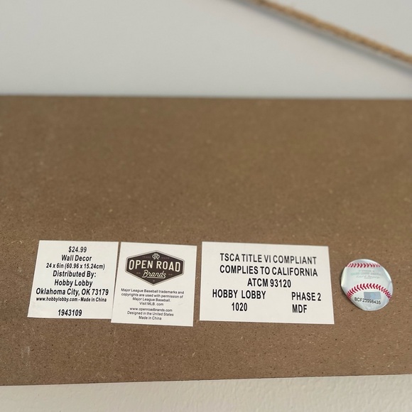 New!  MLB Wooden Wall Decor - Picture 4 of 5